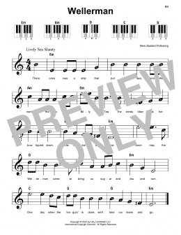 page one of Wellerman (Super Easy Piano)