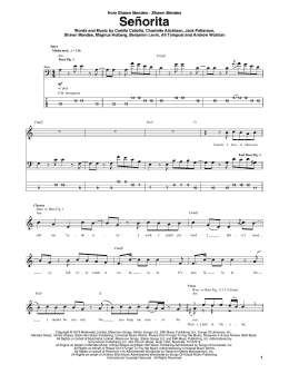 page one of Señorita (Bass Guitar Tab)