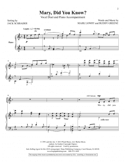 page one of Mary, Did You Know? (Piano & Vocal)