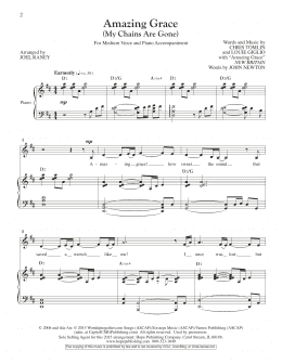 page one of Amazing Grace (My Chains Are Gone) (Piano & Vocal)