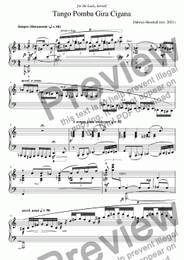 page one of Tango Pomba Gira Cigana