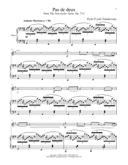 page one of Pas de deux (from The Nutcracker) (Violin and Piano)