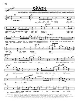 page one of Crazy (Real Book – Melody, Lyrics & Chords)