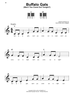 page one of Buffalo Gals (Won't You Come Out Tonight?) (Super Easy Piano)