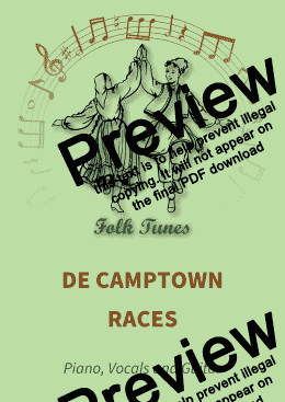 page one of De Camptown Races