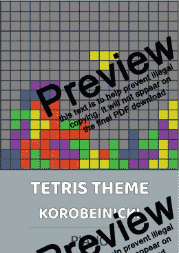 page one of Tetris Theme