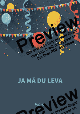 page one of Ja må du leva