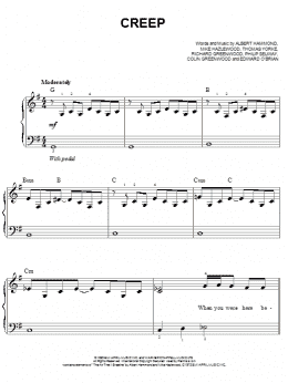 page one of Creep (Easy Piano)