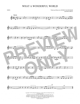 page one of What A Wonderful World (French Horn Solo)