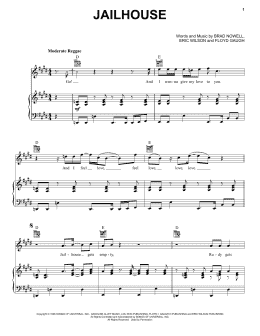 page one of Jailhouse (Piano, Vocal & Guitar Chords (Right-Hand Melody))