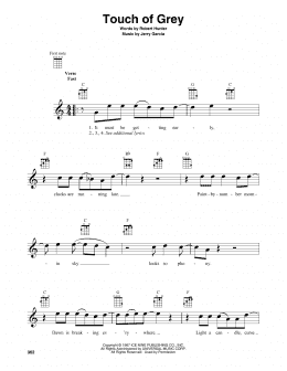 page one of Touch Of Grey (Baritone Ukulele)