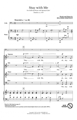 page one of Stay With Me (SATB Choir)