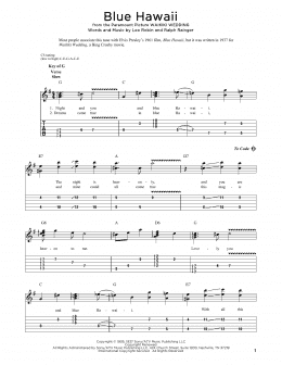 page one of Blue Hawaii (Dobro)