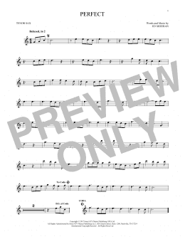 page one of Perfect (Tenor Sax Solo)