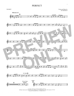 page one of Perfect (Trumpet Solo)