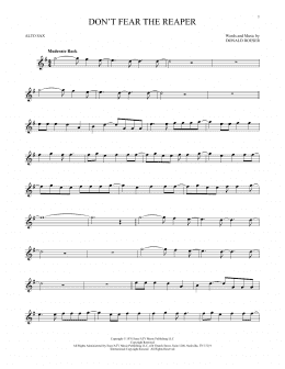 page one of Don't Fear The Reaper (Alto Sax Solo)