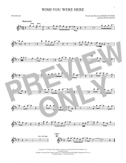 page one of Wish You Were Here (Tenor Sax Solo)