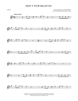 page one of Don't Stop Believin' (Violin Solo)