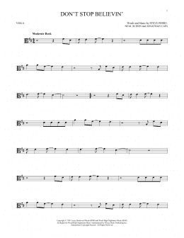 page one of Don't Stop Believin' (Viola Solo)