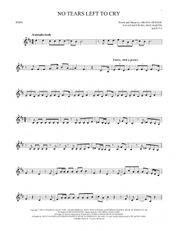 page one of No Tears Left To Cry (French Horn Solo)