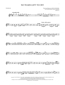 page one of No Tears Left To Cry (Tenor Sax Solo)