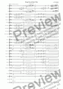 page one of Song For A New Day - CONCERT BAND