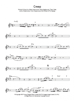 page one of Creep (Lead Sheet / Fake Book)