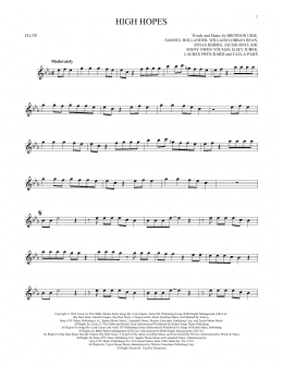 page one of High Hopes (Flute Solo)