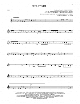 page one of Feel It Still (French Horn Solo)