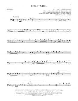 page one of Feel It Still (Trombone Solo)