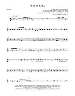 page one of Feel It Still (Trumpet Solo)