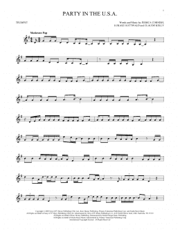 page one of Party In The U.S.A. (Trumpet Solo)