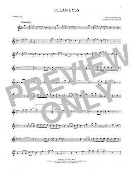 page one of ocean eyes (Tenor Sax Solo)