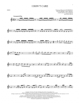 page one of I Don't Care (French Horn Solo)