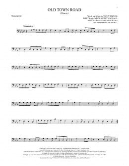 page one of Old Town Road (Remix) (Trombone Solo)