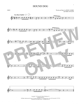 page one of Hound Dog (Oboe Solo)