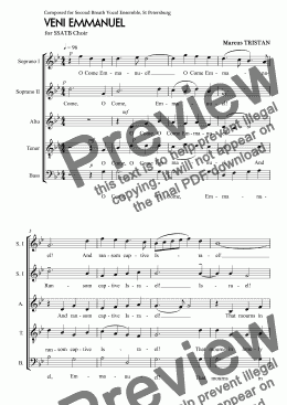 page one of Veni Emmanuel (2007)