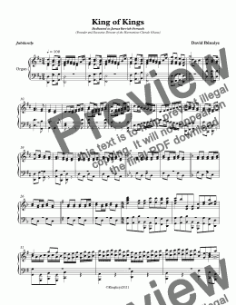 page one of King of Kings - Full Score