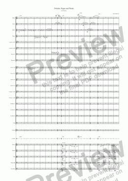 page one of Prelude, Fugue and Finale