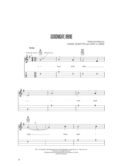 page one of Goodnight, Irene (Easy Ukulele Tab)