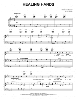 page one of Healing Hands (Piano, Vocal & Guitar Chords (Right-Hand Melody))