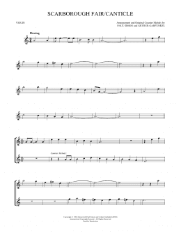 page one of Scarborough Fair/Canticle (Violin Solo)