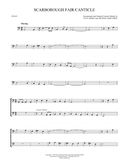 page one of Scarborough Fair/Canticle (Cello Solo)