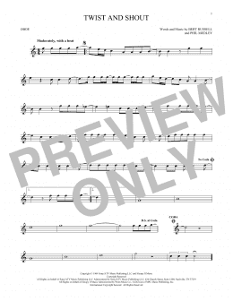 page one of Twist And Shout (Oboe Solo)