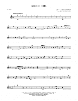 page one of Sleigh Ride (Marimba Solo)