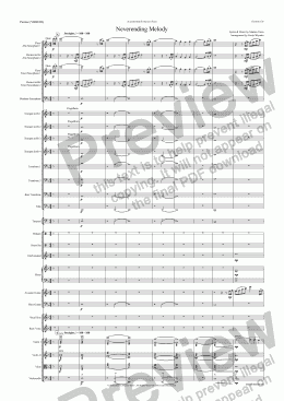 page one of Neverending Melody (VBBSTR/Score & Parts for Solo Female Voice, Choir, Bigband and Strings)