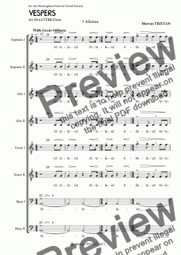 page one of Vespers (1993 rev 2012)