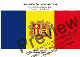 page one of Andorran National Anthem (Hymne Andorra "El Gran Carlemany ) for String Orchestra (World National Anthem Series)