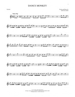 page one of Dance Monkey (Violin Solo)