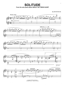 page one of Solitude (Piano Solo)